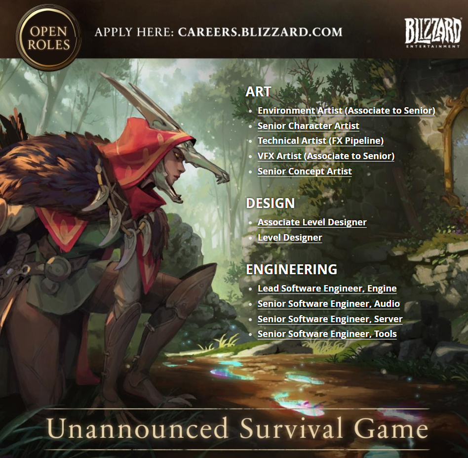 Blizzard anuncia nuevo proyecto para un videojuego de supervivencia para PC y consola