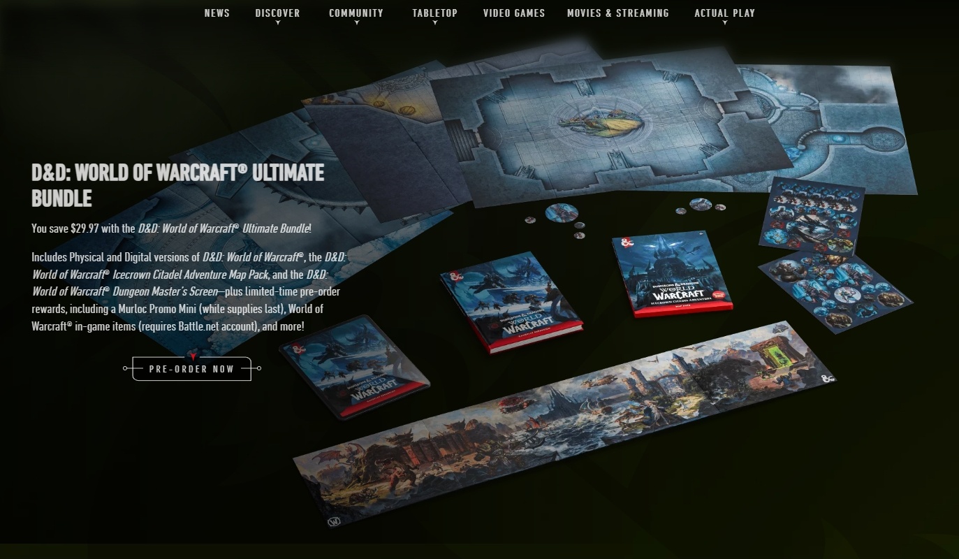 Ya a la preventa Dungeons & Dragons: World of Warcraft